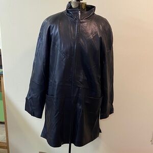 LNR Women's Black Leather Jacket